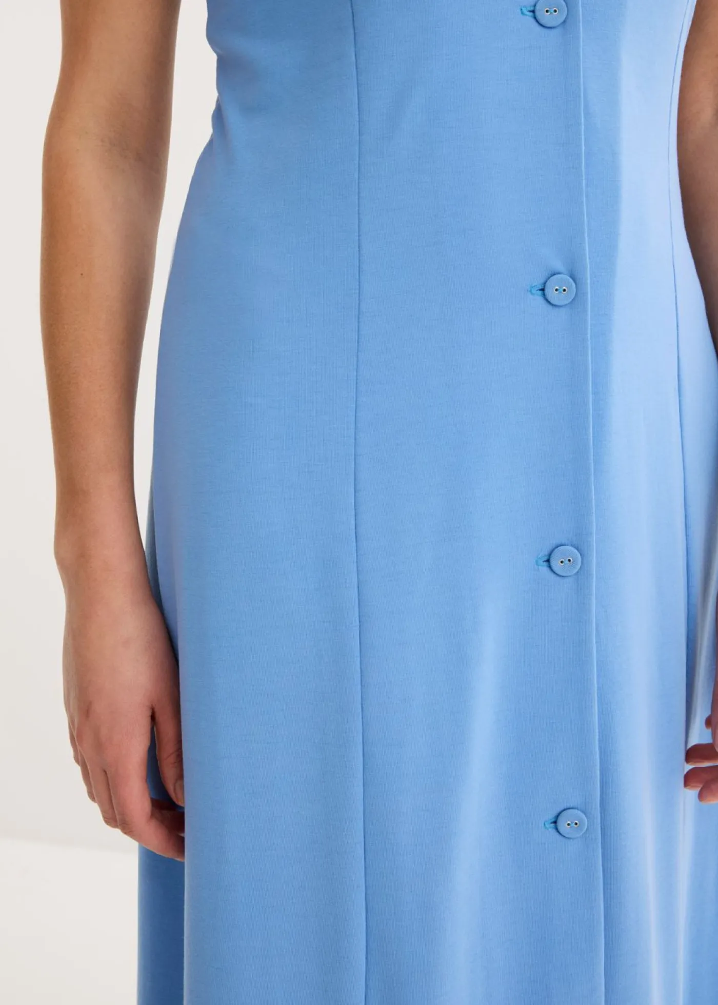bonprix bonprix Vestido camisero con abertura azul provenzal