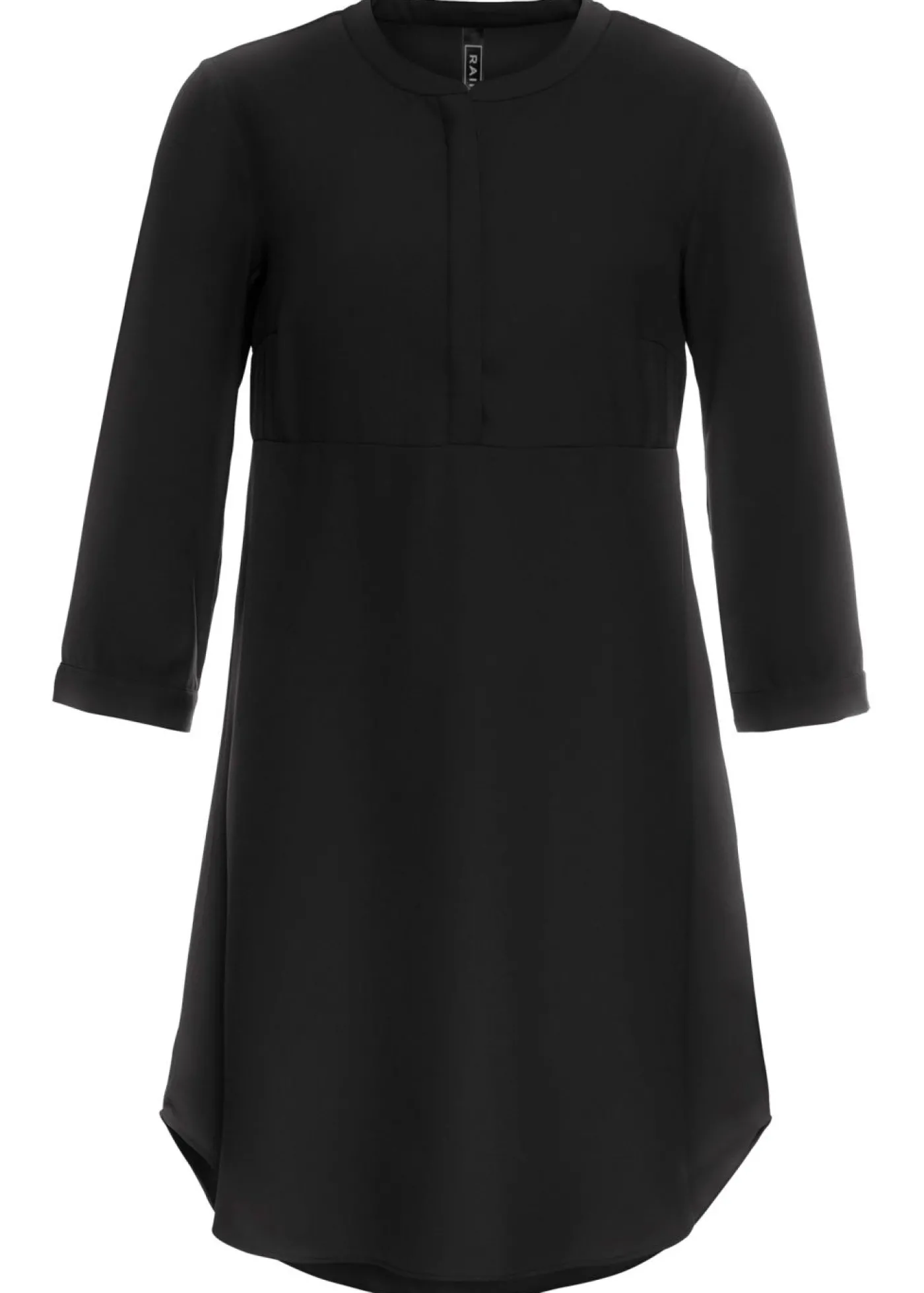 bonprix bonprix Vestido camisero con botonera corta Negro Online