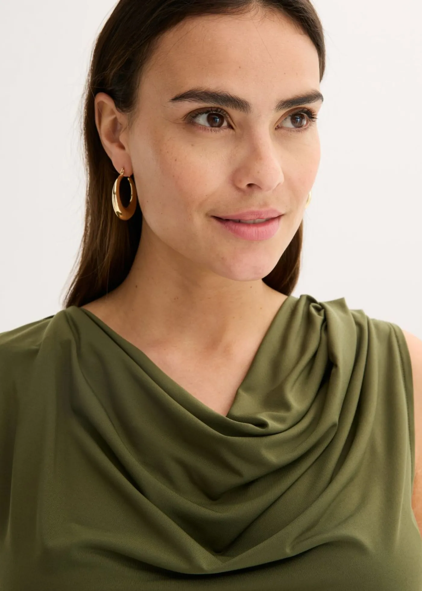 bonprix bonprix Vestido camisero con cinturón (conjunto de 2 piezas) caqui oscuro New