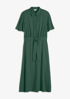 bonprix bonprix Vestido camisero con cordón verde sombra Best