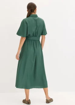 bonprix bonprix Vestido camisero con cordón verde sombra Best