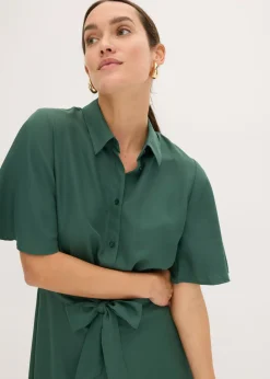 bonprix bonprix Vestido camisero con cordón verde sombra Best
