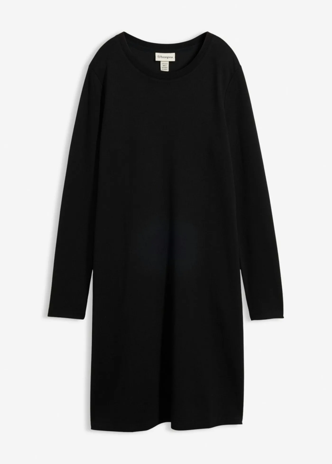 bonprix bonprix Vestido camisero con corte en A en mezcla de viscosa Negro Clearance