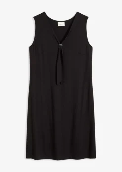bonprix bonprix Vestido camisero con lazo Negro Best