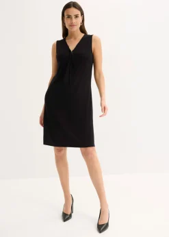 bonprix bonprix Vestido camisero con lazo Negro Best