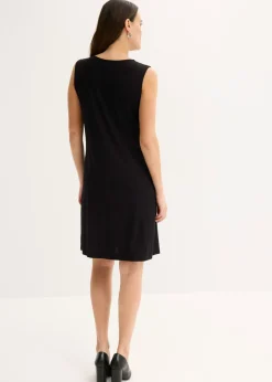 bonprix bonprix Vestido camisero con lazo Negro Best