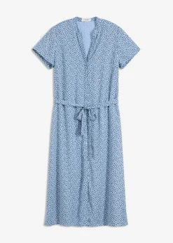 bonprix bonprix Vestido camisero con lunares azul provenzal/azul marino topos