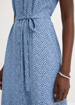 bonprix bonprix Vestido camisero con lunares azul provenzal/azul marino topos