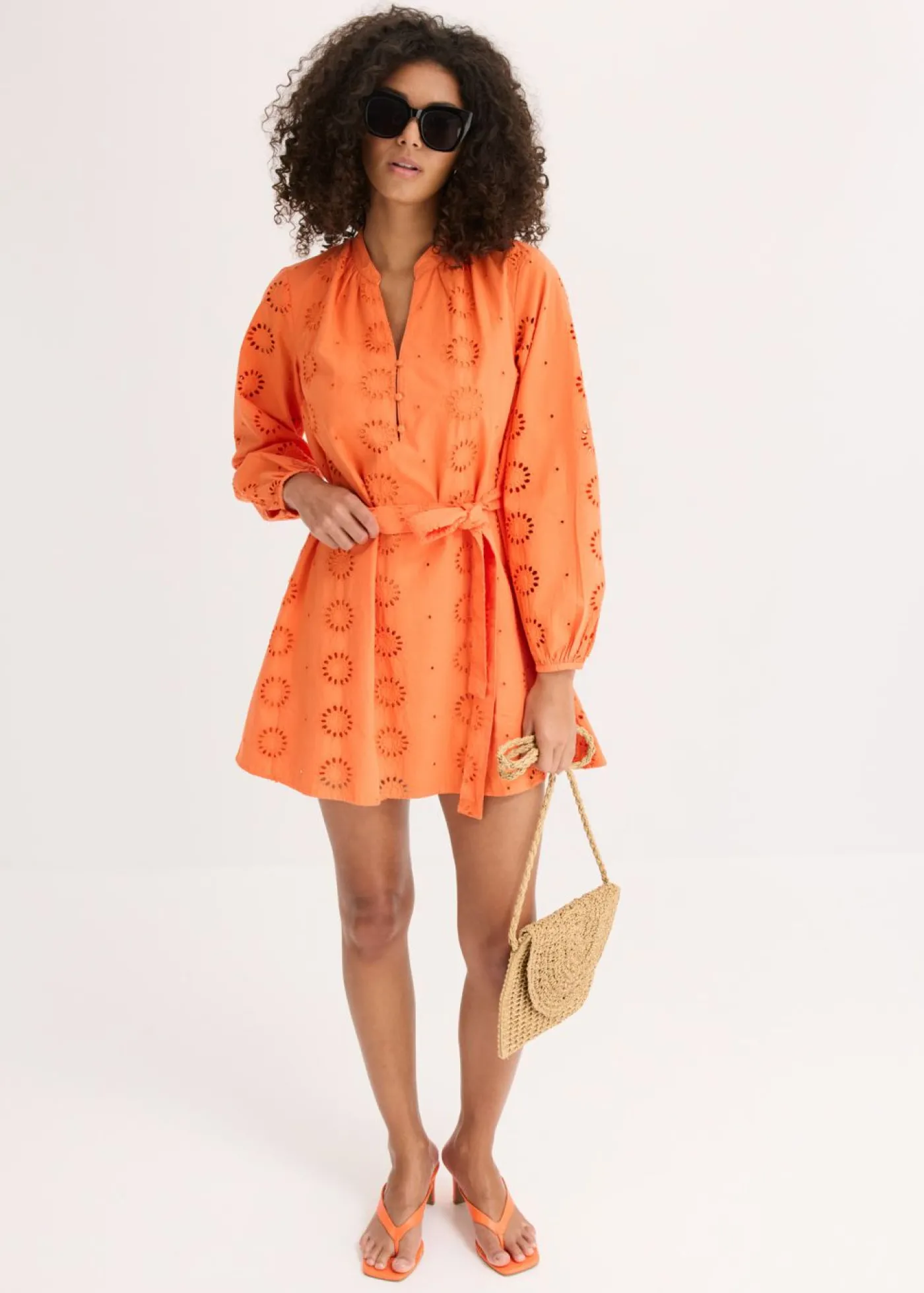 bonprix bonprix Vestido camisero de algodón orgánico puro mango Hot
