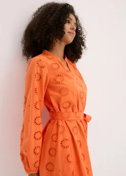 bonprix bonprix Vestido camisero de algodón orgánico puro mango Hot