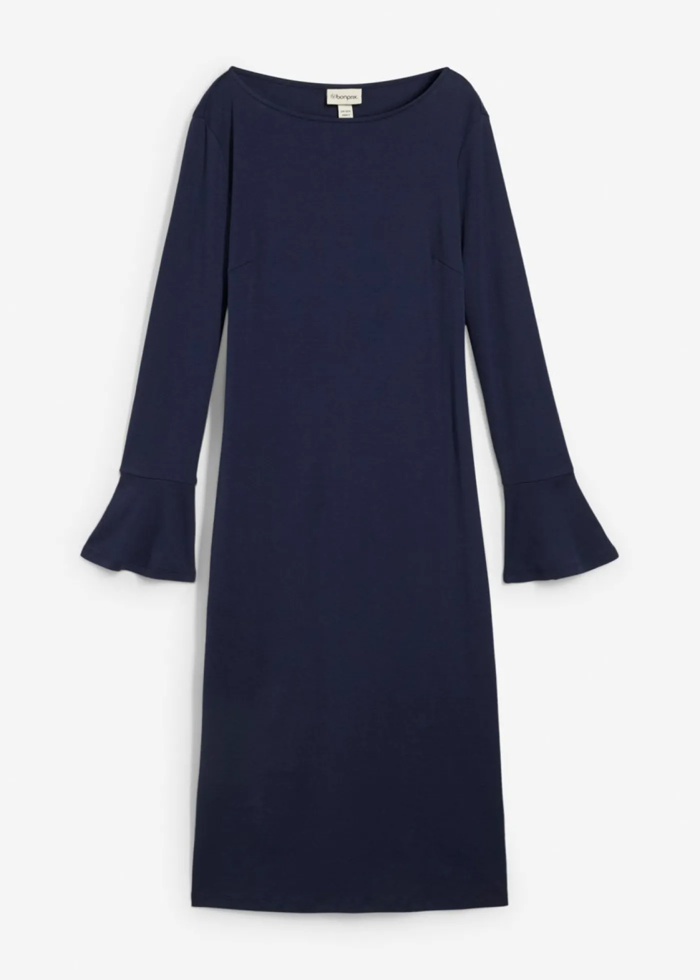 bonprix bonprix Vestido camisero de algodón puro Azul marino Discount