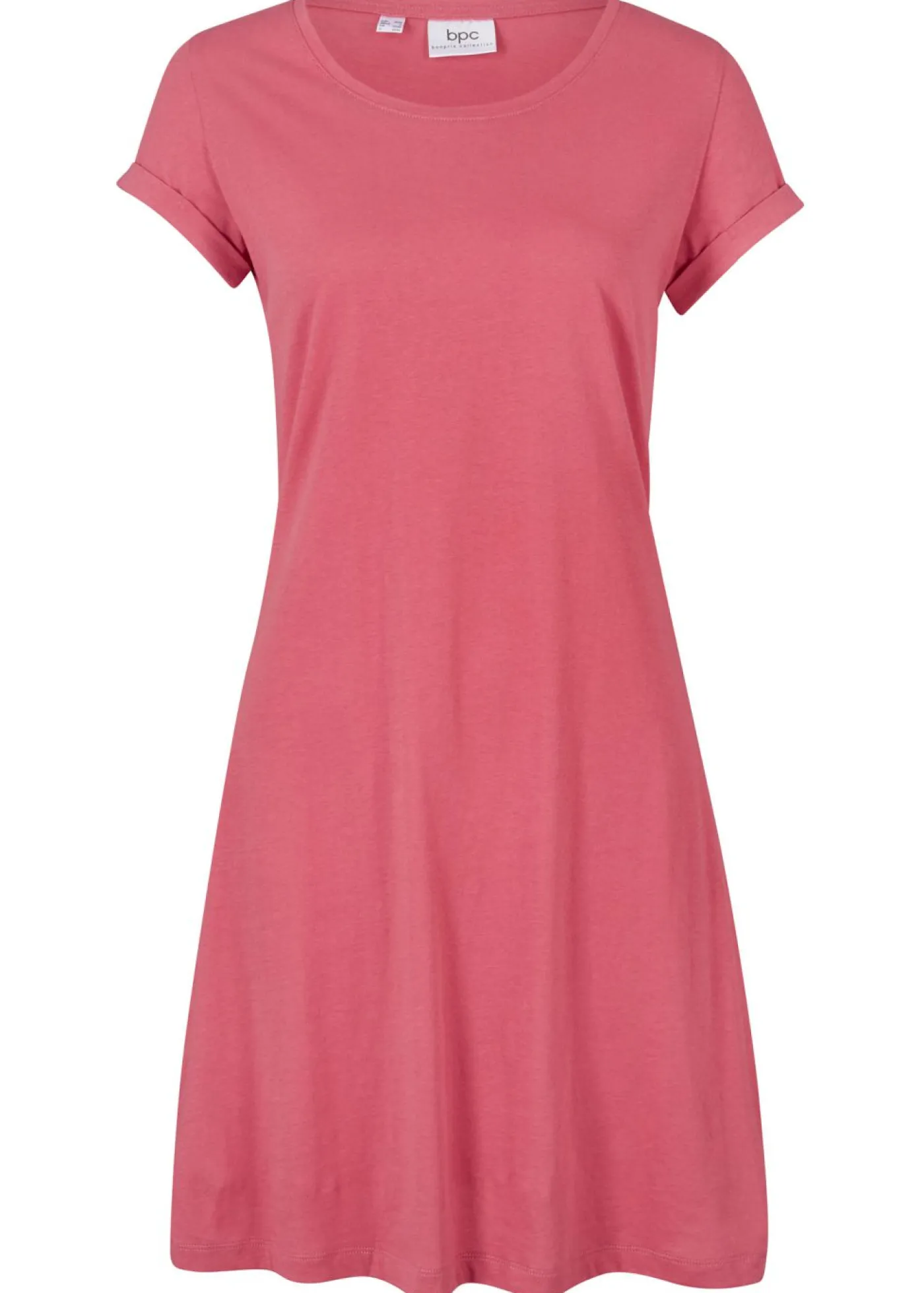 bonprix bonprix Vestido camisero de algodón orgánico puro Frambuesa ahumado New