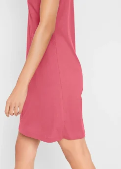 bonprix bonprix Vestido camisero de algodón orgánico puro Frambuesa ahumado New