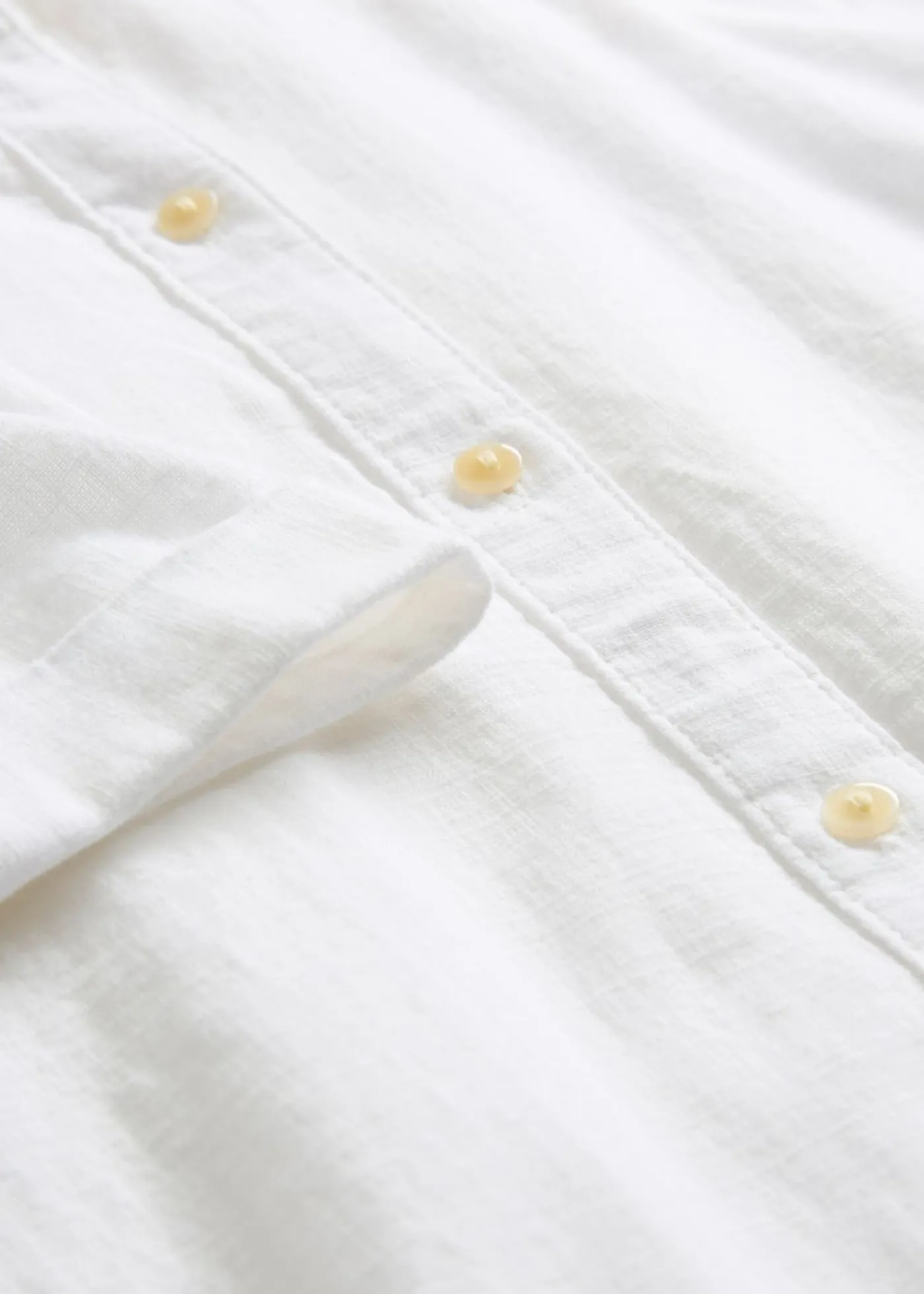bonprix bonprix Vestido camisero de algodón puro Blanco lana