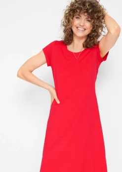 bonprix bonprix Vestido camisero de algodón orgánico puro fresa Discount