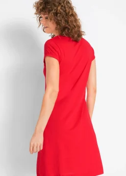 bonprix bonprix Vestido camisero de algodón orgánico puro fresa Discount