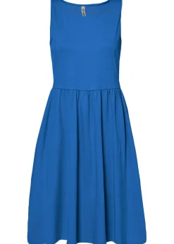 bonprix bonprix Vestido camisero de algodón puro con bolsillos Azur Clearance