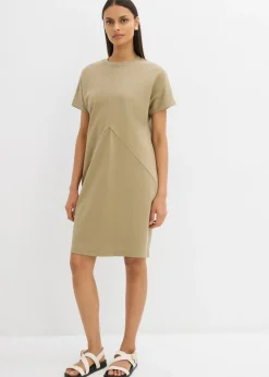 bonprix bonprix Vestido camisero de algodón orgánico puro Caqui nuevo Best