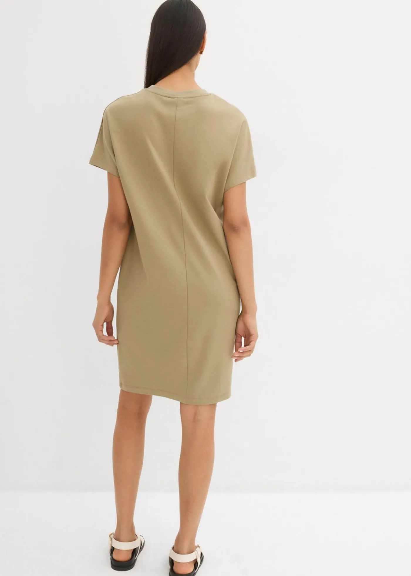 bonprix bonprix Vestido camisero de algodón orgánico puro Caqui nuevo Best