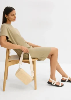 bonprix bonprix Vestido camisero de algodón orgánico puro Caqui nuevo Best
