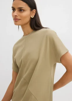 bonprix bonprix Vestido camisero de algodón orgánico puro Caqui nuevo Best