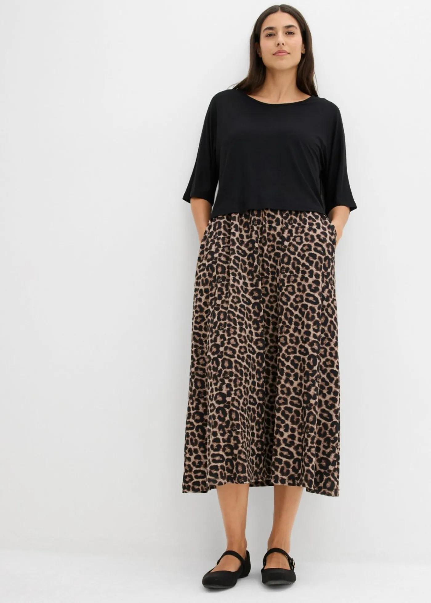 bonprix bonprix Vestido camisero de algodón puro Negro Outlet
