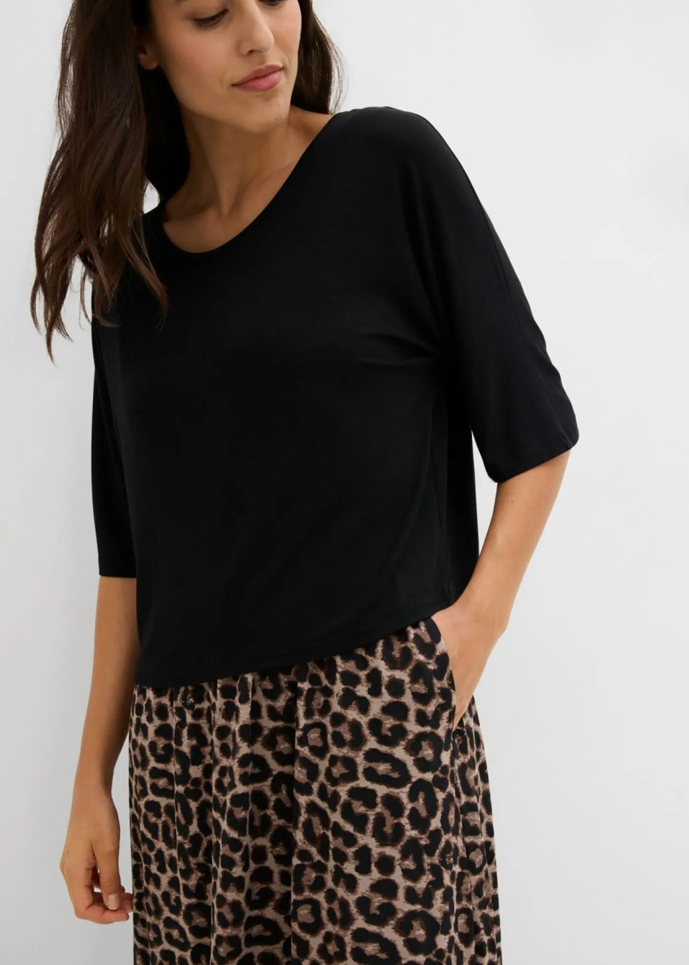 bonprix bonprix Vestido camisero de algodón puro Negro Outlet