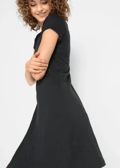 bonprix bonprix Vestido camisero de algodón orgánico puro Negro Online