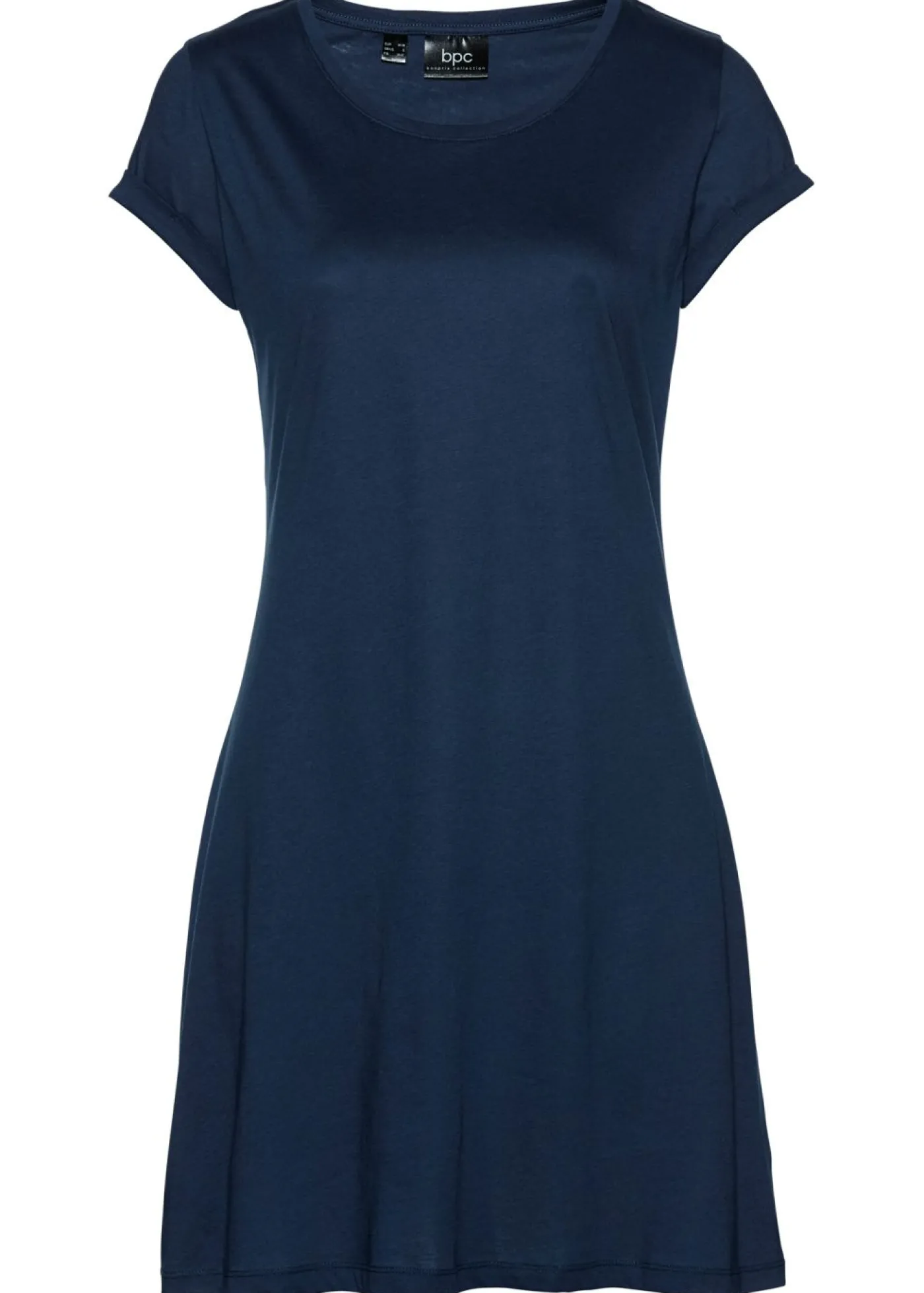 bonprix bonprix Vestido camisero de algodón orgánico puro Azul marino Outlet