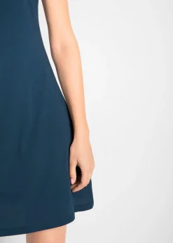 bonprix bonprix Vestido camisero de algodón orgánico puro Azul marino Outlet