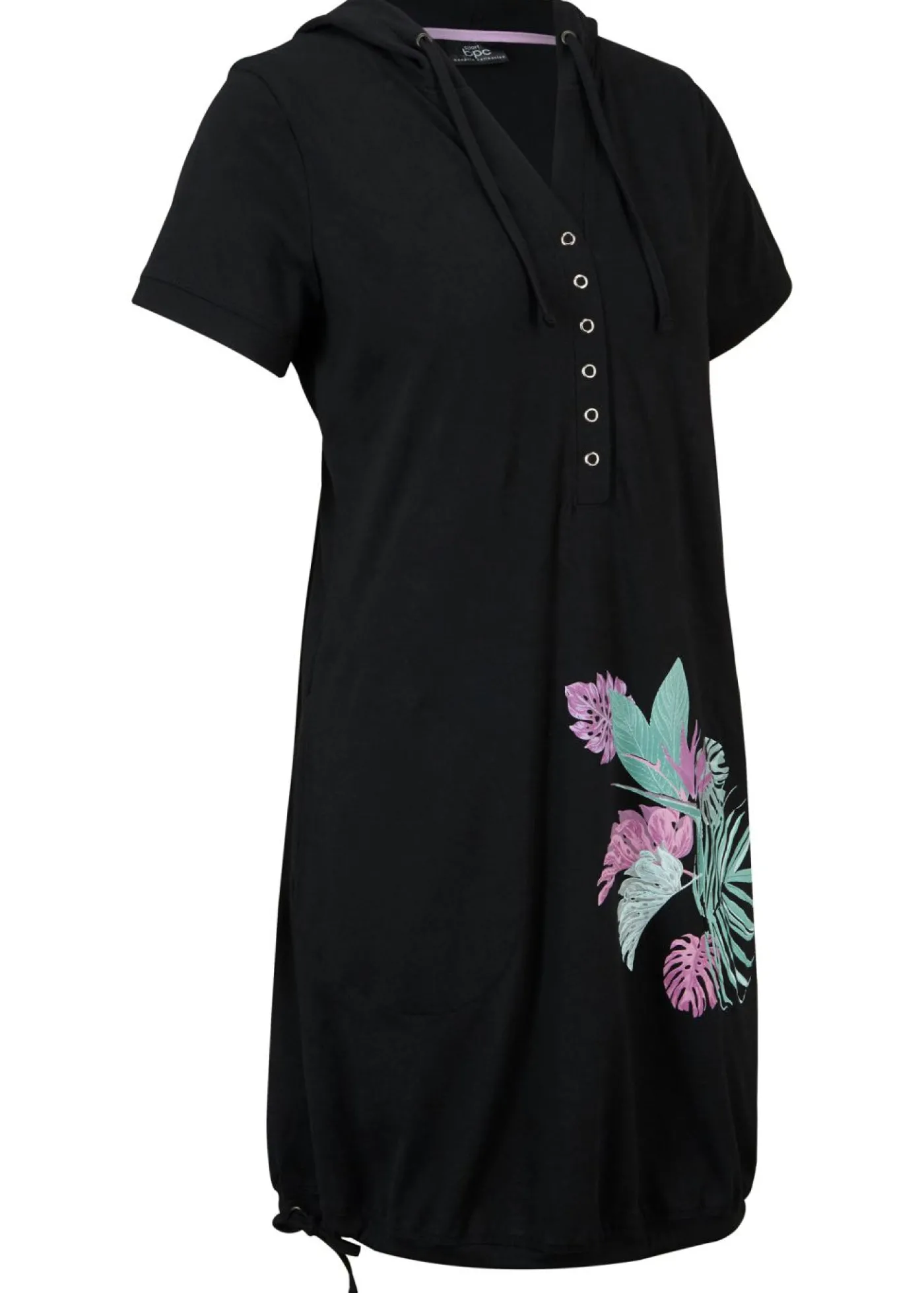 bonprix bonprix Vestido camisero de algodón, manga corta Negro Best