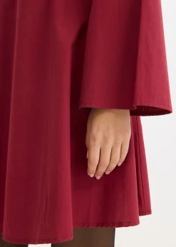 bonprix bonprix Vestido camisero de algodón puro Rojo Clearance