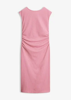 bonprix bonprix Vestido camisero de crepé estructurado Malva Online
