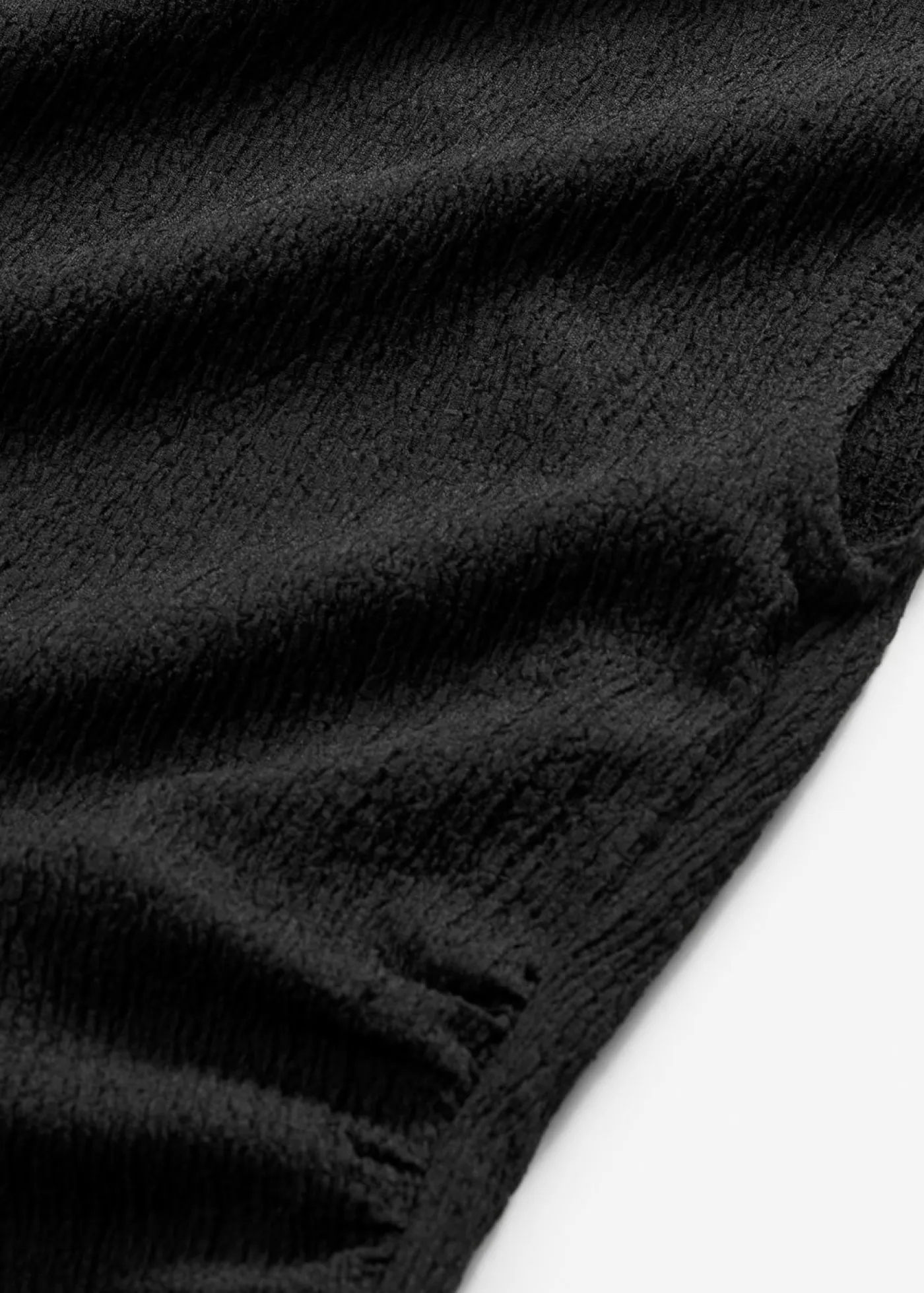 bonprix bonprix Vestido camisero de crepé estructurado Negro New