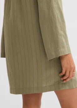 bonprix bonprix Vestido camisero de mezcla de viscosa Verde oliva Online