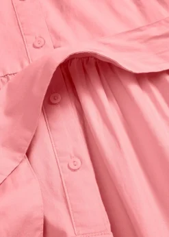 bonprix bonprix Vestido camisero de mezcla de algodón elástico rosa pálido Sale