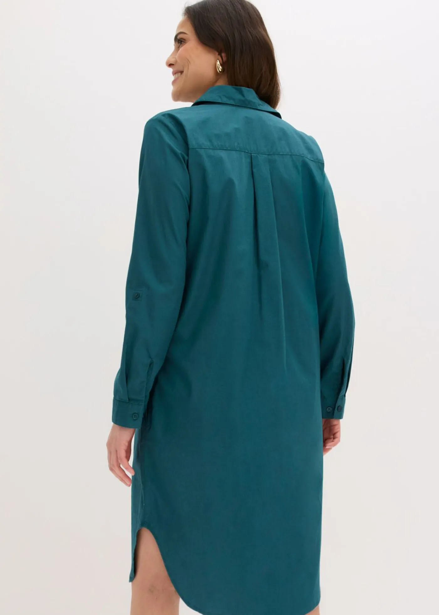 bonprix bonprix Vestido camisero de popelín de algodón verde pimiento Best