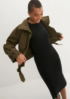 bonprix bonprix Vestido camisero de viscosa fina Negro Online