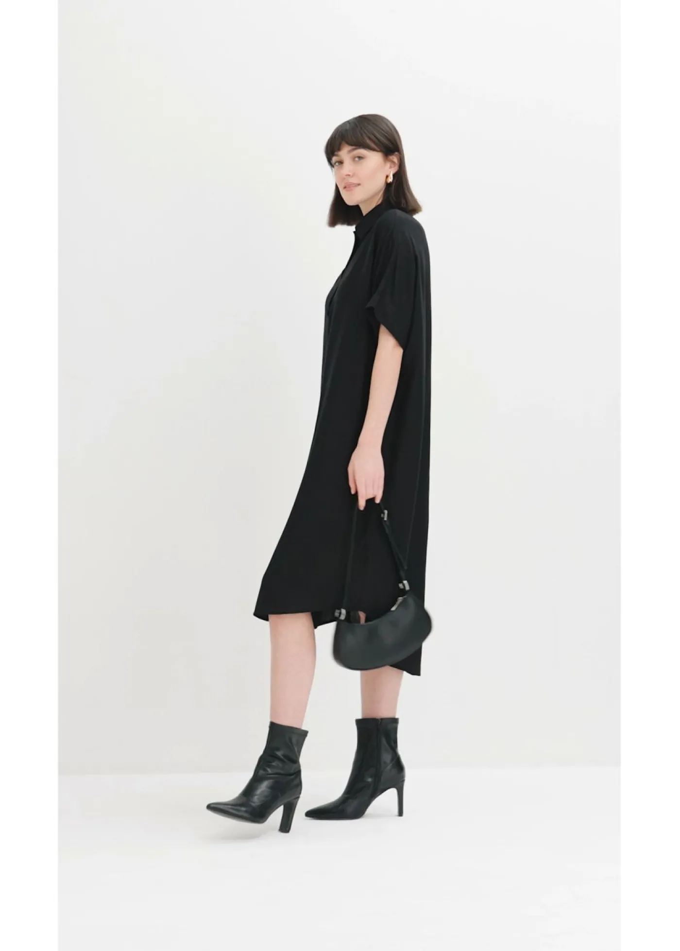 bonprix bonprix Vestido camisero de viscosa fina azul provenzal Sale