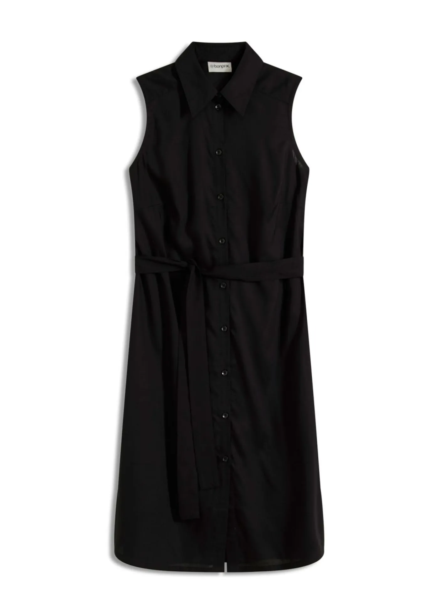 bonprix bonprix Vestido camisero de viscosa Negro