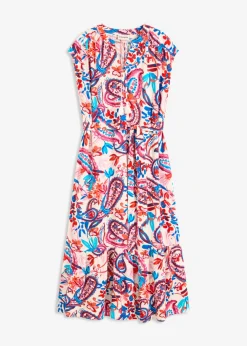 bonprix bonprix Vestido camisero fluido blanco lana-mango-fresa-rosa-azul glaciar Discount