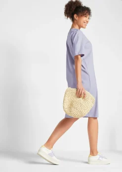 bonprix bonprix Vestido camisero holgado de algodón puro (2 unidades) Lavanda ahumado + negro Best