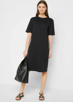 bonprix bonprix Vestido camisero holgado de algodón puro (2 unidades) Negro Discount