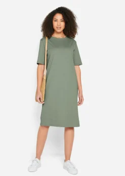 bonprix bonprix Vestido camisero holgado de algodón puro (2 unidades) Azul marino + verde hierba Discount