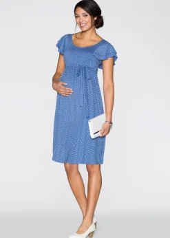 bonprix bonprix Vestido camisero premamá Azul cielo de lunares Outlet