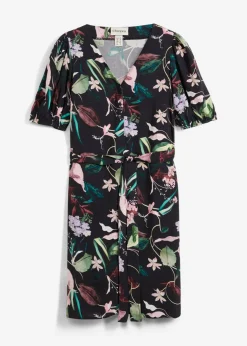 bonprix bonprix Vestido camisero premamá/de lactancia 2 en 1 de viscosa fluida negro-marrón caoba-rojo castaño-rosa antiguo-lila claro-blanco lana-beige-verde aceite-verde oliva oscuro-pino con flores Outlet