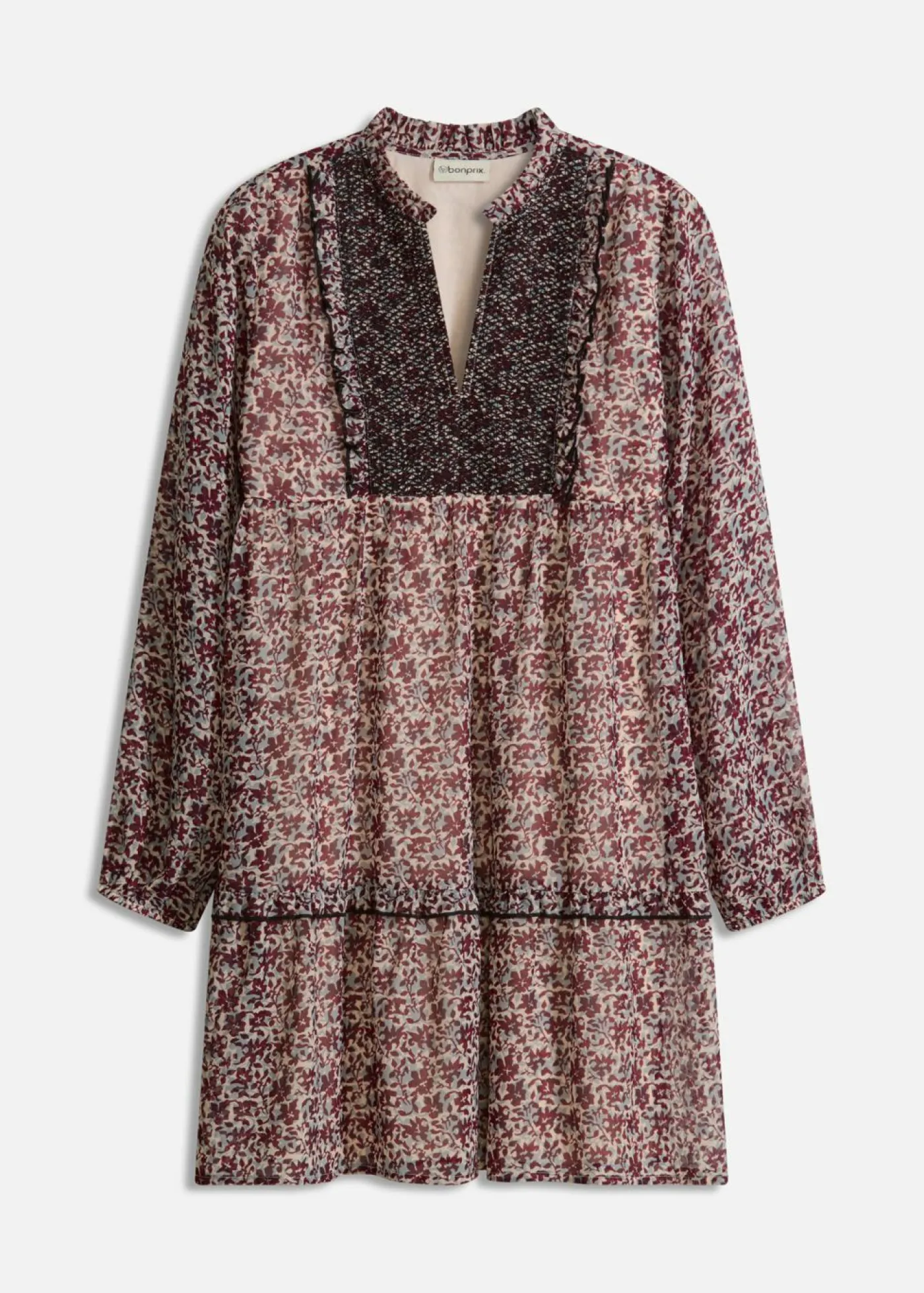 bonprix bonprix Vestido con bordado Blanco lana