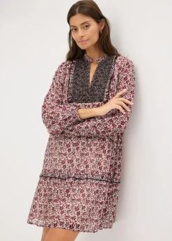 bonprix bonprix Vestido con bordado Blanco lana