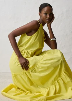 bonprix bonprix Vestido con contenido de seda Amarillo suave New