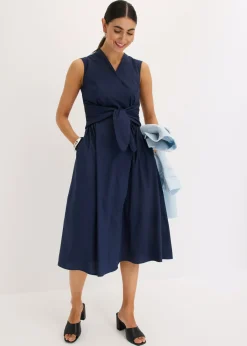 bonprix bonprix Vestido con detalle de cordón Azul marino Hot